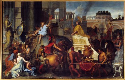 انتصار الإسكندر أو انتري الإسكندر الأكبر في بابل لوحة تشارلز ليبرون (لو برون) (1619-1690) القرن السابع عشر صن. 4،5x7،7 م بواسطة تشارلز لو برون