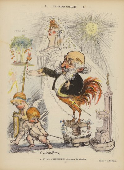 في حفل زفاف رائع. رسم توضيحي لـ Le Rire بواسطة Charles Leandre