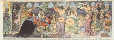 الراقصات الشرقيات. رسم توضيحي لـ Le Rire بواسطة Charles Leandre
