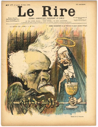 غلاف "" Le Lire "، رقم 177 ، Satirique en Colours بواسطة تشارلز ليندر