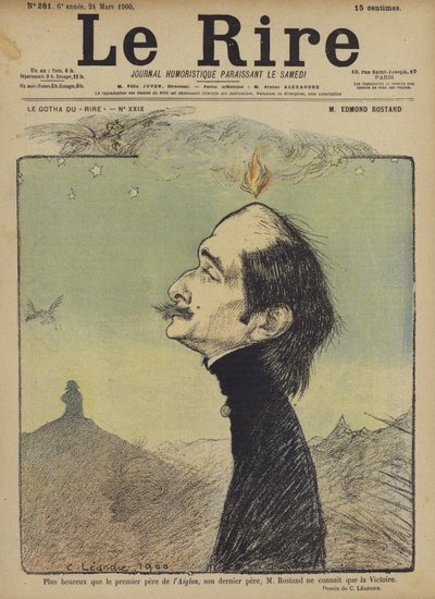 إدموند روستاند ، رسم توضيحي لـ Le Rire بواسطة Charles Leandre