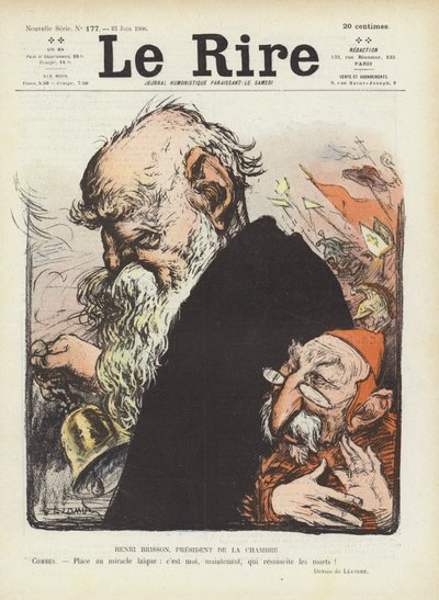 السياسيون الفرنسيون هنري بريسون وإميل كومز. رسم توضيحي لـ Le Rire بواسطة Charles Leandre