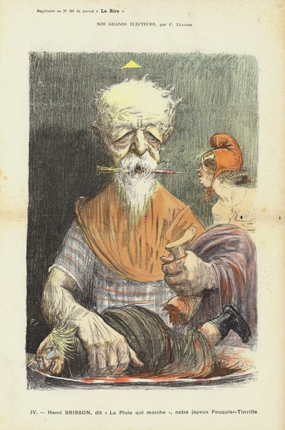 هنري بريسون ، سياسي فرنسي ، رسم توضيحي لـ Le Rire بواسطة Charles Leandre
