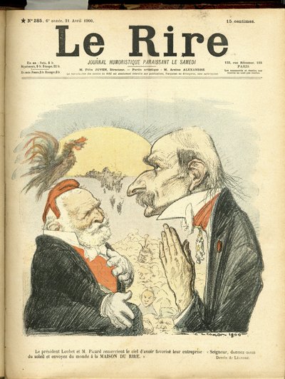 رسم توضيحي لتشارلز ليندر (1862-1934) لغلاف Le Rire بواسطة تشارلز ليندر