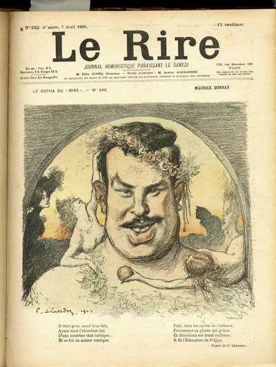 رسم توضيحي لتشارلز ليندر (1862-1934) لغلاف Le Rire بواسطة تشارلز ليندر
