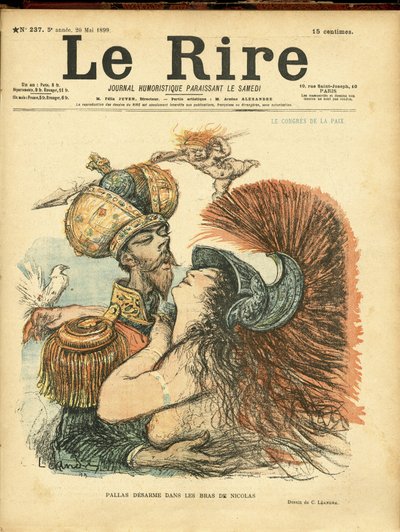 رسم توضيحي لتشارلز ليندر (1862-1934) لغلاف Le Rire بواسطة تشارلز ليندر