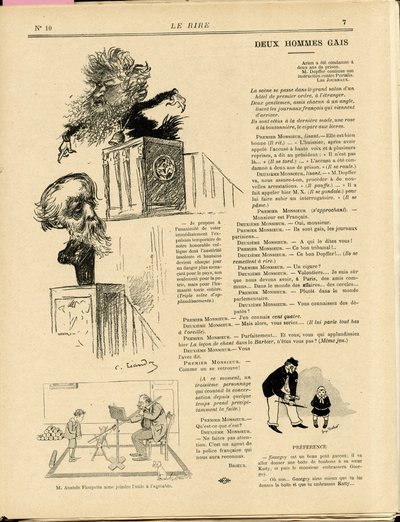 رسم توضيحي لتشارلز لياندر (1862-1934) في لو ريير بواسطة تشارلز ليندر