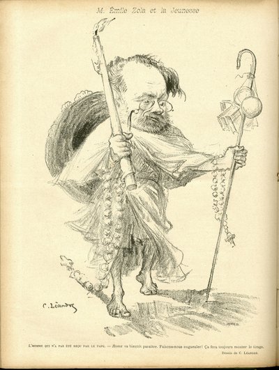 رسم توضيحي لتشارلز لياندر (1862-1934) في لو ريير بواسطة تشارلز ليندر