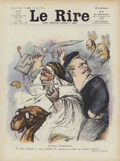 فانتازيا وزارية. رسم توضيحي لـ Le Rire بواسطة Charles Leandre