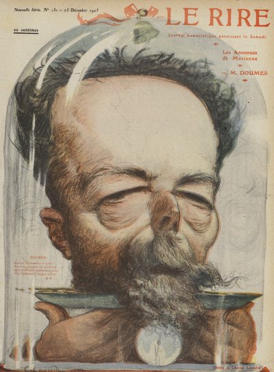 بول دومر ، سياسي فرنسي. رسم توضيحي لـ Le Rire بواسطة Charles Leandre
