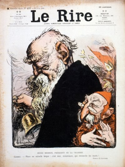 رسم توضيحي ساخر ليوجين هنري بريسون غلاف Le Rire 1906 (نقش) بواسطة تشارلز ليندر