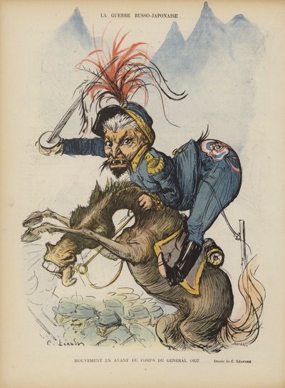 الحرب الروسية اليابانية. رسم توضيحي لـ Le Rire بواسطة Charles Leandre