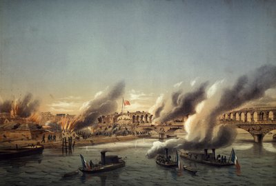 Flotilla of Seine forcing entry into Paris at barricade on May 21 بواسطة تشارلز ليدوك