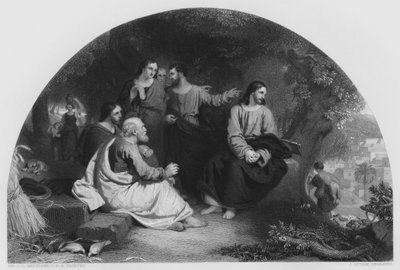 المسيح يبكي على القدس ، من الصورة في غاليري فيرنون (نقش) بواسطة تشارلز لوك (بعد) إيستليك