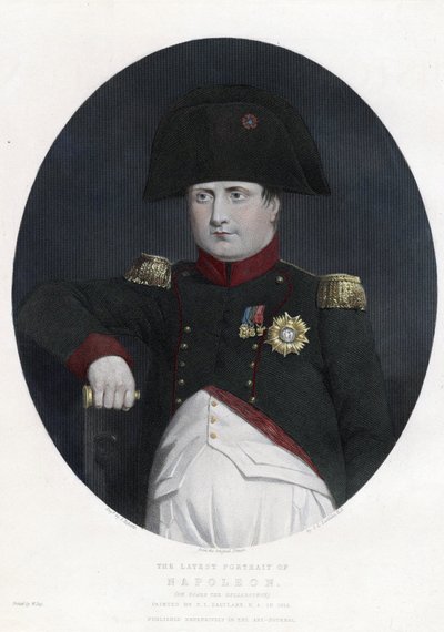 أحدث صورة لنابليون على متن Bellerophon - إيستليك ، السير تشارلز لوك (1793-1865) - 1815 - حفر ، ألوان مائية - 29.5 × 22.4 - مجموعة خاصة بواسطة تشارلز لوك ايستليك