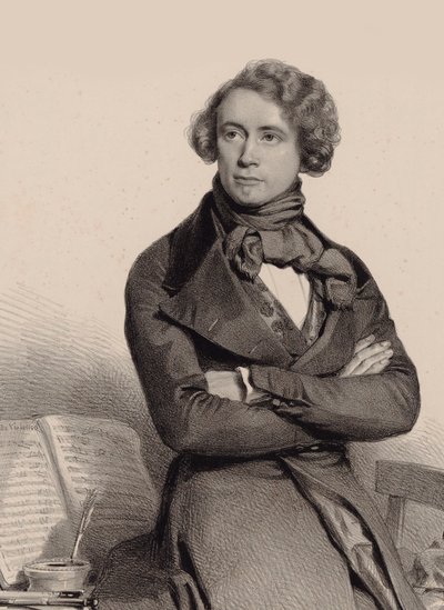 صورة لعازف التشيلو والملحن Adrien-François Servais 1807-1866 ، 1838. بواسطة تشارلز لويس بوجنيت