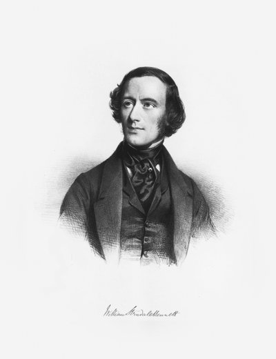 صورة الملحن ويليام ستيرنديل بينيت 1816-1875. بواسطة تشارلز لويس بوجنيت