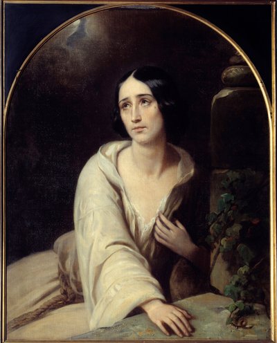 الرسم التوضيحي المفضل لـ Gaetano Donizetti لأوبرا “La favourite” (La favourita). لوحة تشارلز لويس بازين (1802-1859) 1840 باريس ، مكتبة متحف الأوبرا بواسطة تشارلز لويس بازين
