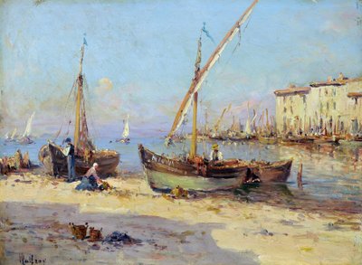 منظر من Martigues. لوحة تشارلز مالفروي (1862-1918). زيت على خشب. قاتمة: 29.5x40 سم. ذكر إلزامي: مجموعة مؤسسة بخصوص دي بروفانس ، مرسيليا بواسطة تشارلز مالفروي
