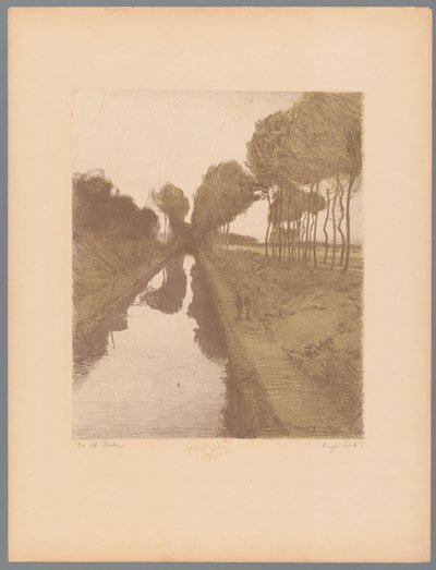 اثنان من المشاة على طول القناة المناظر الطبيعية (عنوان المسلسل) Suite des Paysages (عنوان المسلسل) بواسطة تشارلز ماري دولاك