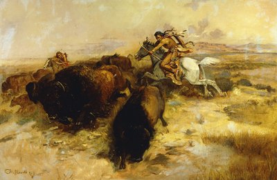 بافالو هانت ، 1897 بواسطة تشارلز ماريون راسل