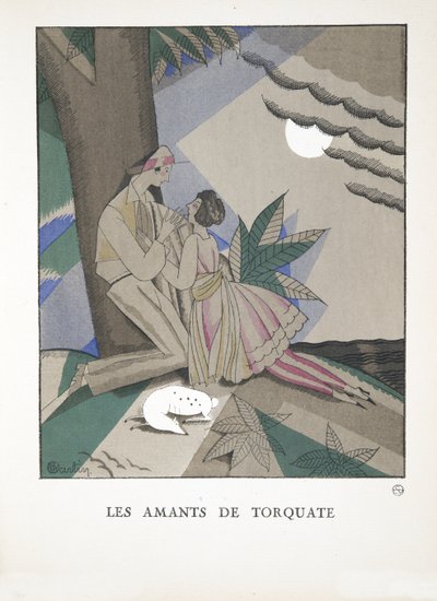Les Amants de Torquate ، من مجموعة لوحات الموضة ، 1921 (استنسل) بواسطة تشارلز مارتن
