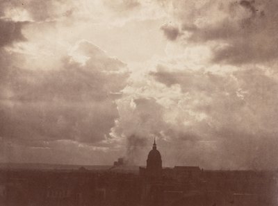 دراسة السحب فوق البانثيون، باريس، 1856 (صورة فوتوغرافية) بواسطة تشارلز مارفيل