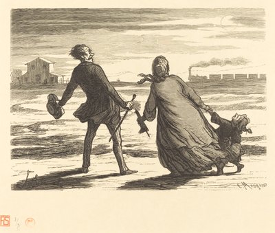 متأخر جدا! بواسطة شارل موران بعد Honoré Daumier