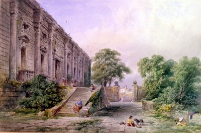 منظر للجبهة الشرقية لقلعة نوتنغهام ، 1879 (مرحاض على ورق) بواسطة تشارلز ماك آرثر