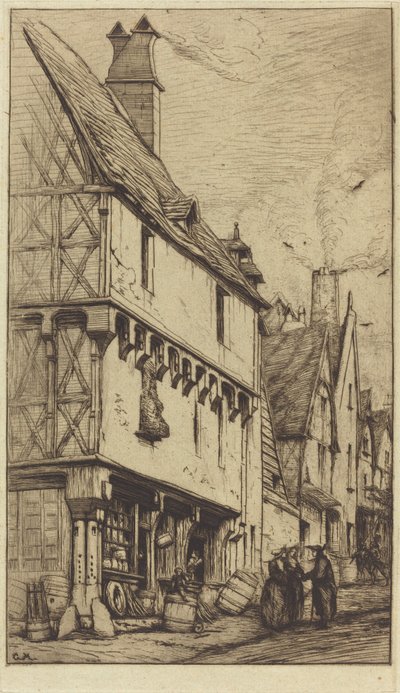 منزل قديم في بورج ، يُدعى "La Maison du Musicien" (منزل قديم في بورج ، يُطلق عليه أحيانًا اسم "بيت الموسيقي") بواسطة تشارلز ميريون