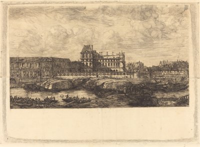 متحف اللوفر القديم من لوحة رسمها زيمان ، 1651 (متحف اللوفر القديم ، من لوحة زيمان ، l651) بواسطة تشارلز ميريون
