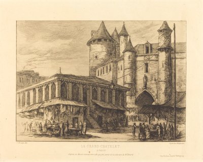 Le Grand Chatelet ، باريس ، حوالي عام 1780 (The Grand Chatelet ، باريس ، حوالي عام 1780) بواسطة تشارلز ميريون
