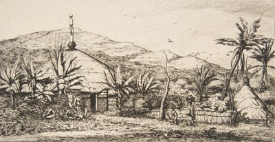 كاليدونيا الجديدة: كوخ أصلي كبير على الطريق من Balade إلى Puebo ، 1845 ، 1863. بواسطة تشارلز ميريون