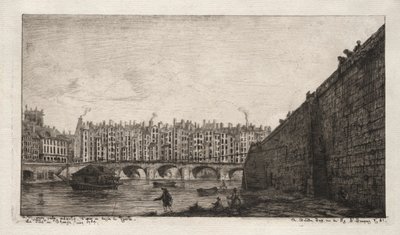 جسر التبادل ، باريس ، حوالي 1784 ، 1855. بواسطة تشارلز ميريون