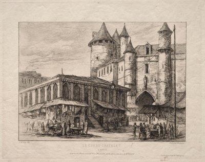 جراند شاتليه ، باريس ، حوالي عام 1780 بواسطة تشارلز ميريون
