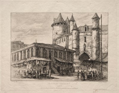 القصر الكبير ، باريس ، حوالي عام 1780 ، 1861. بواسطة تشارلز ميريون
