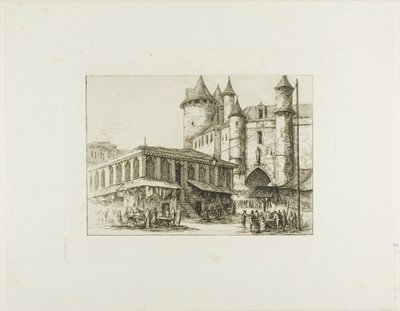 جراند شاتليه ، باريس ، ج. 1780 ، بعد رسم سابق بواسطة تشارلز ميريون