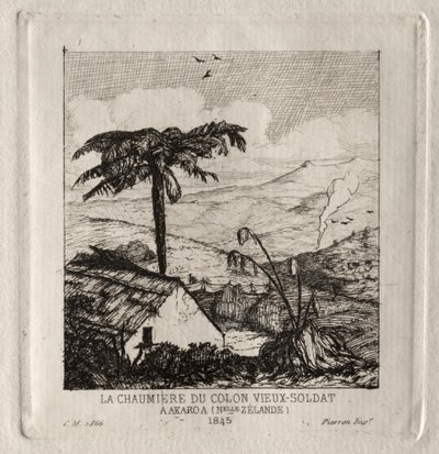 كوخ المستوطن الجندي القديم في أكاروا 1845 بواسطة تشارلز ميريون