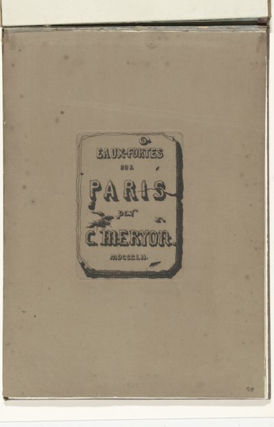 Titelblad في الألبوم Eaux-fortes sur Paris النقش على باريس (عنوان المسلسل) بواسطة تشارلز ميريون