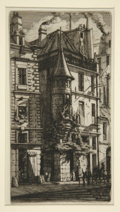 Tourelle، rue de la Tixeranderie (منزل به برج ، شارع de la Tixeranderie) بواسطة تشارلز ميريون