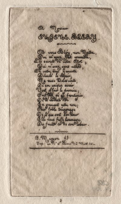 آيات ليوجين بليري ، 1854. بواسطة تشارلز ميريون
