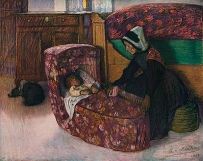 "الأم والطفل ، الداخلية Vendeen" ، 1900 بواسطة تشارلز ميلسيندو