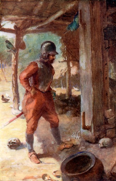 كابتن كولومبوس في قرية كاريب بواسطة تشارلز ميلز شيلدون