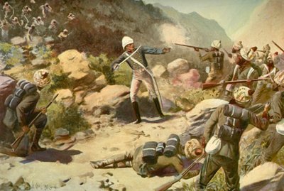 روبرتس يجمع الرواد في Umbeyla ، 1901. بواسطة تشارلز ميلز شيلدون