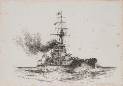 السفينة البريطانية الدوق الحديدي. رسم (25.5 × 36.8 سم) لتشارلز م. بادداي (؟)، أوائل القرن العشرين. بواسطة تشارلز موراي باداي