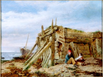 تحت كاسر الأمواج ، c.1863 بواسطة تشارلز نابير هيمي