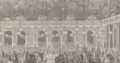 وسام الكرة المقنعة في فرساي بمناسبة ر ... ، كاليفورنيا. 1860 طبع 1764 لوحة. بواسطة تشارلز نيكولاس كوتشين