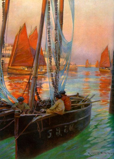 قوارب صيد بريست ، 1907. بواسطة تشارلز بادداي