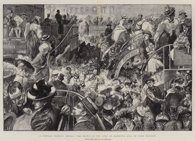 منتجع Cockney الشهير ، الحشد عند سفح Highgate Hill في عطلة البنوك بواسطة شارل بول رينوارد