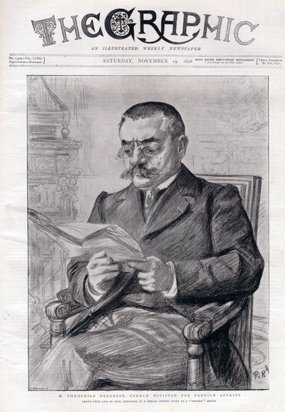 صورة ثيوفيل ديلكاس (1852-1923) ، سياسي فرنسي ووزير الخارجية. بواسطة شارل بول رينوارد